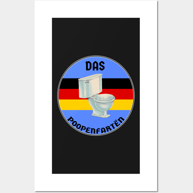 Das poopenfarten german toilet humour fart meme Wall Art by Captain-Jackson